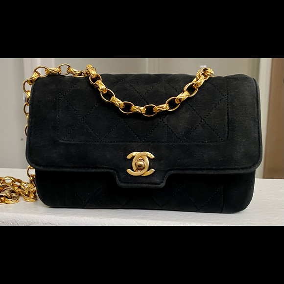 CHANEL Handbags - Chanel Black Mini Rectangular Diana Flap